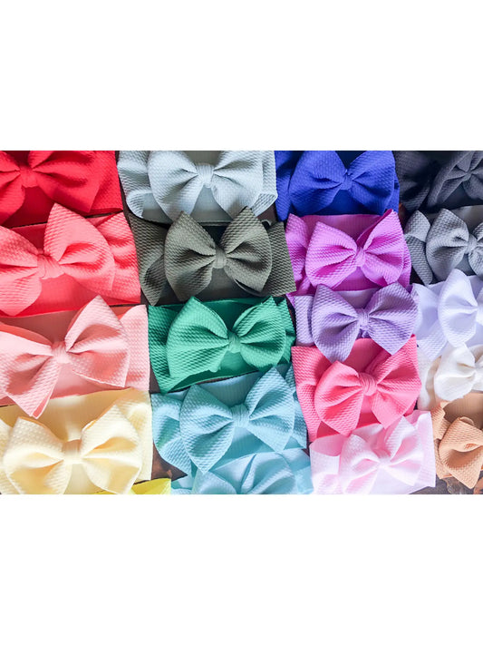 Solid Baby Headwrap Bow